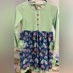 Green and Blue Rainbow Dress